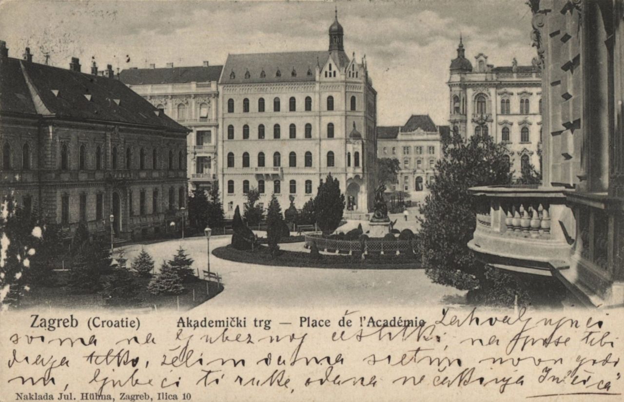 Akademički trg (današnji Trg Josipa Juraja Strossmayera) 1904. godine